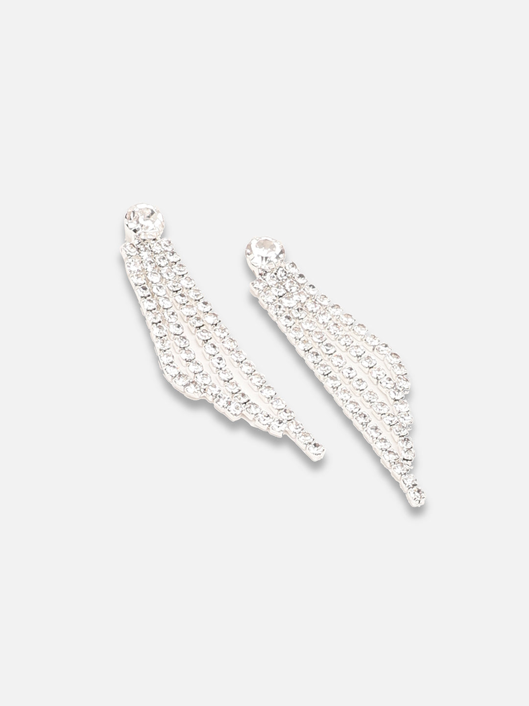 Silver Plated Party Designer Stone Necklace and Earring Set For Women