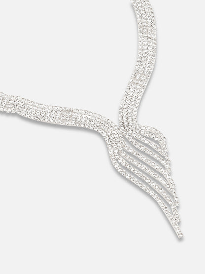 Gold Plated Party Designer Stone Necklace and Earring Set For Women