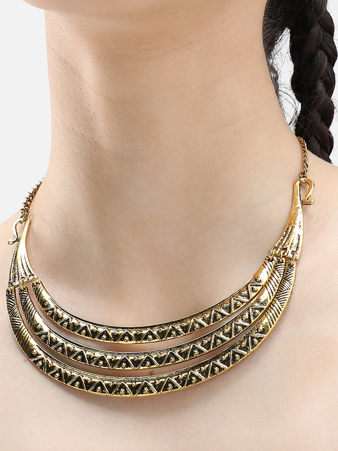 Gold Plated Party Designer Stone Necklace For Women