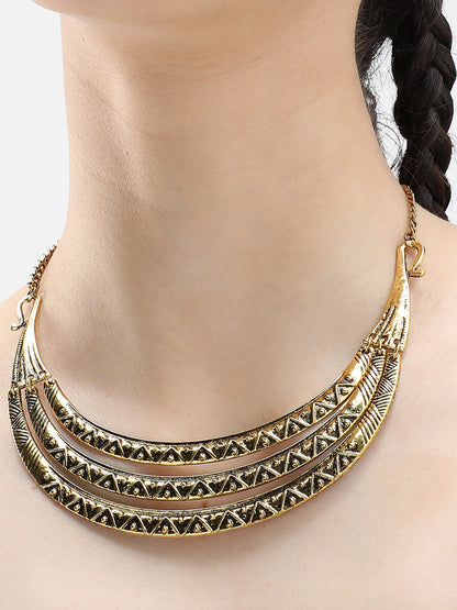 Gold Plated Party Designer Stone Necklace For Women