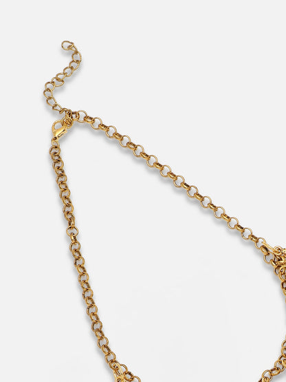 Gold Plated Party Designer Stone Necklace For Women