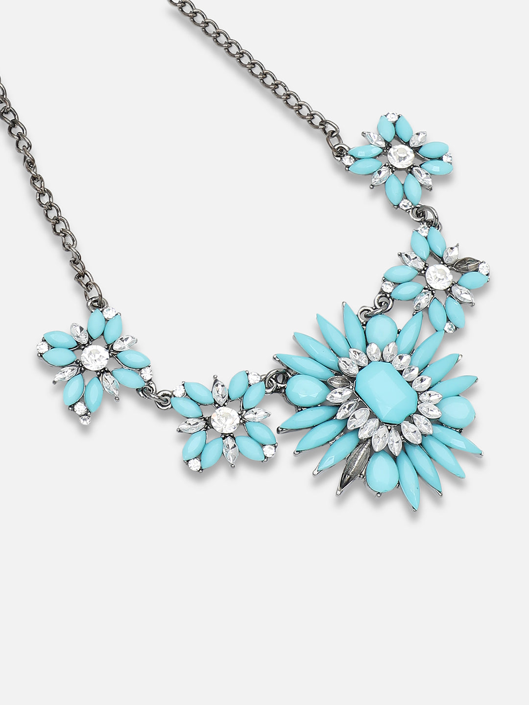 GOLD PLATED PARTY DESIGNER STONE NECKLACE FOR WOMEN