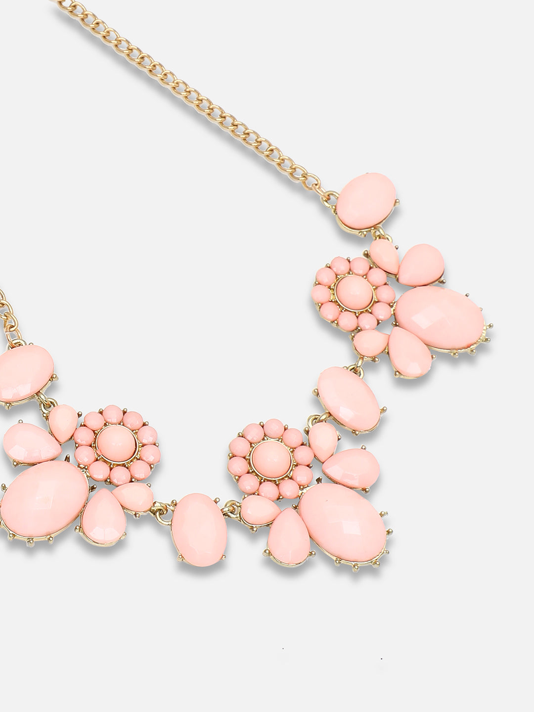 GOLD PLATED PARTY DESIGNER STONE NECKLACE FOR WOMEN