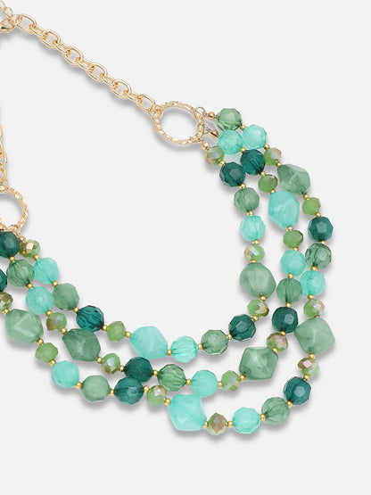 Gold Plated Party Designer Stone Necklace For Women