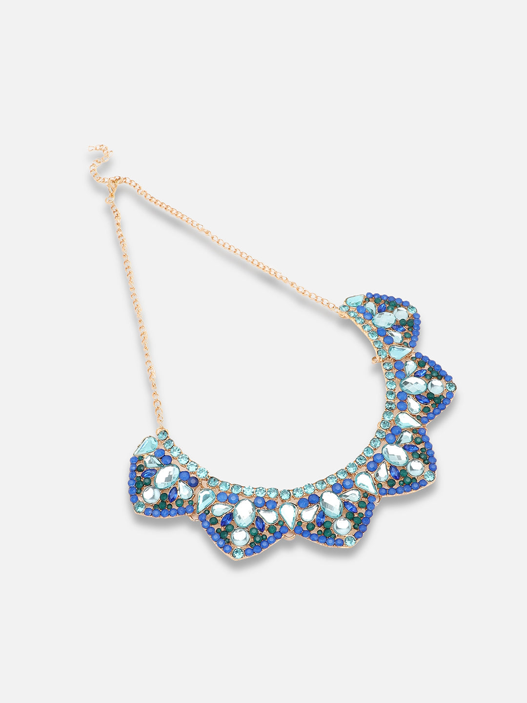 Gold Plated Party Designer Stone Necklace For Women