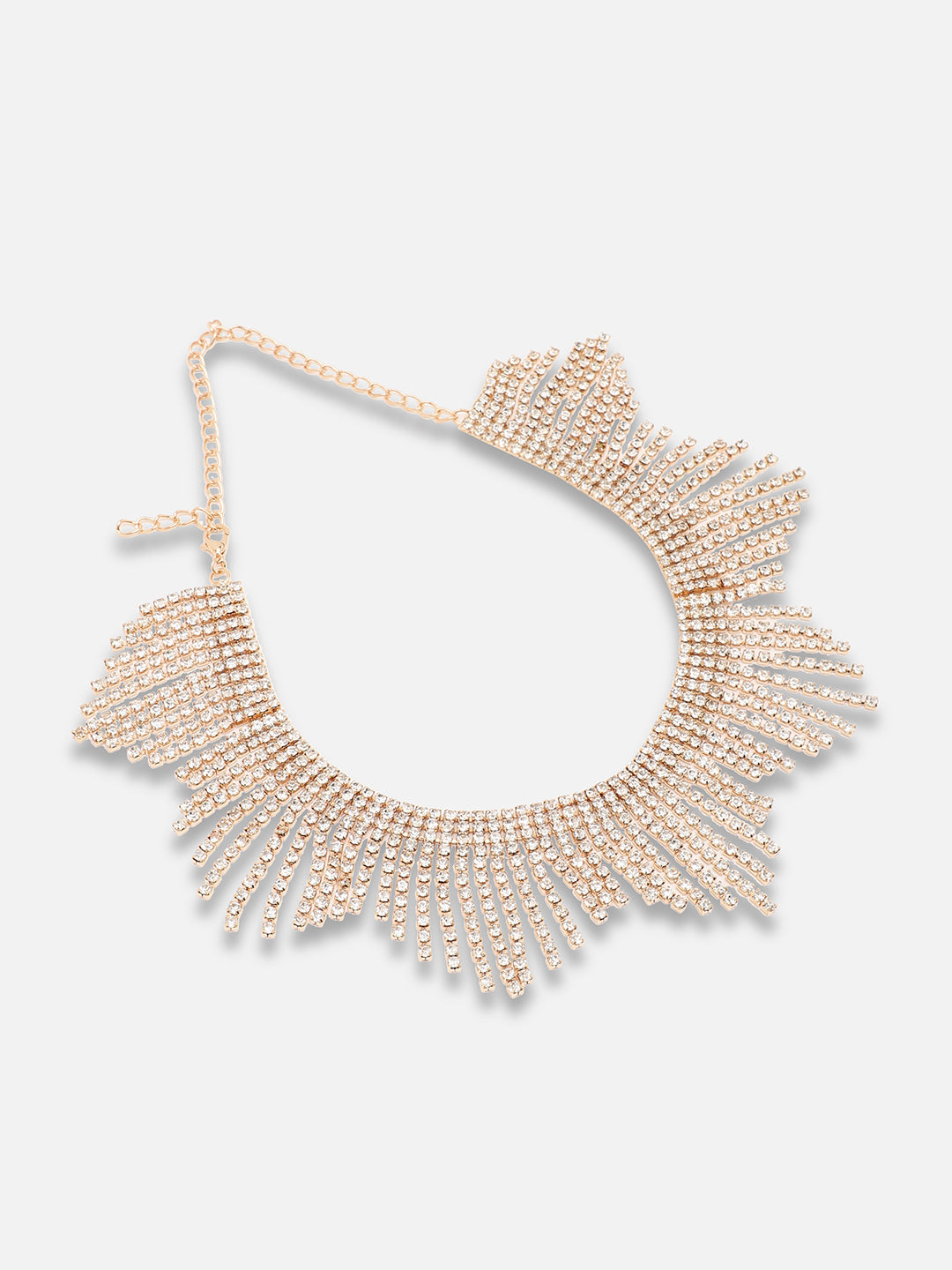 GOLD PLATED PARTY DESIGNER STONE NECKLACE FOR WOMEN