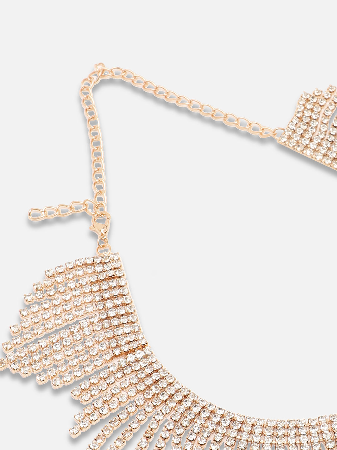 GOLD PLATED PARTY DESIGNER STONE NECKLACE FOR WOMEN