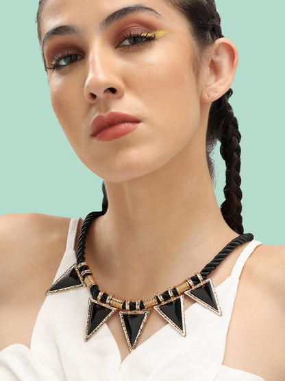 Gold Plated Party Designer Stone Necklace For Women