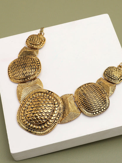 Gold Plated Party Designer Stone Necklace For Women