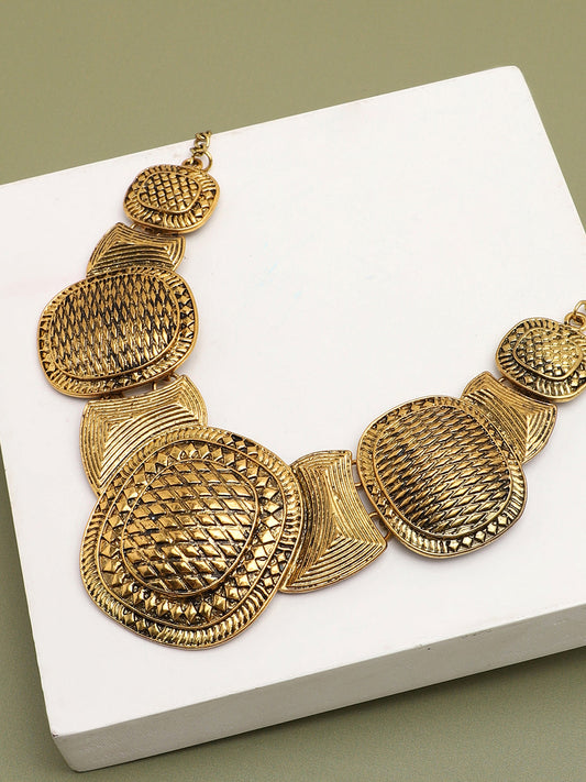 Gold Plated Party Designer Stone Necklace For Women