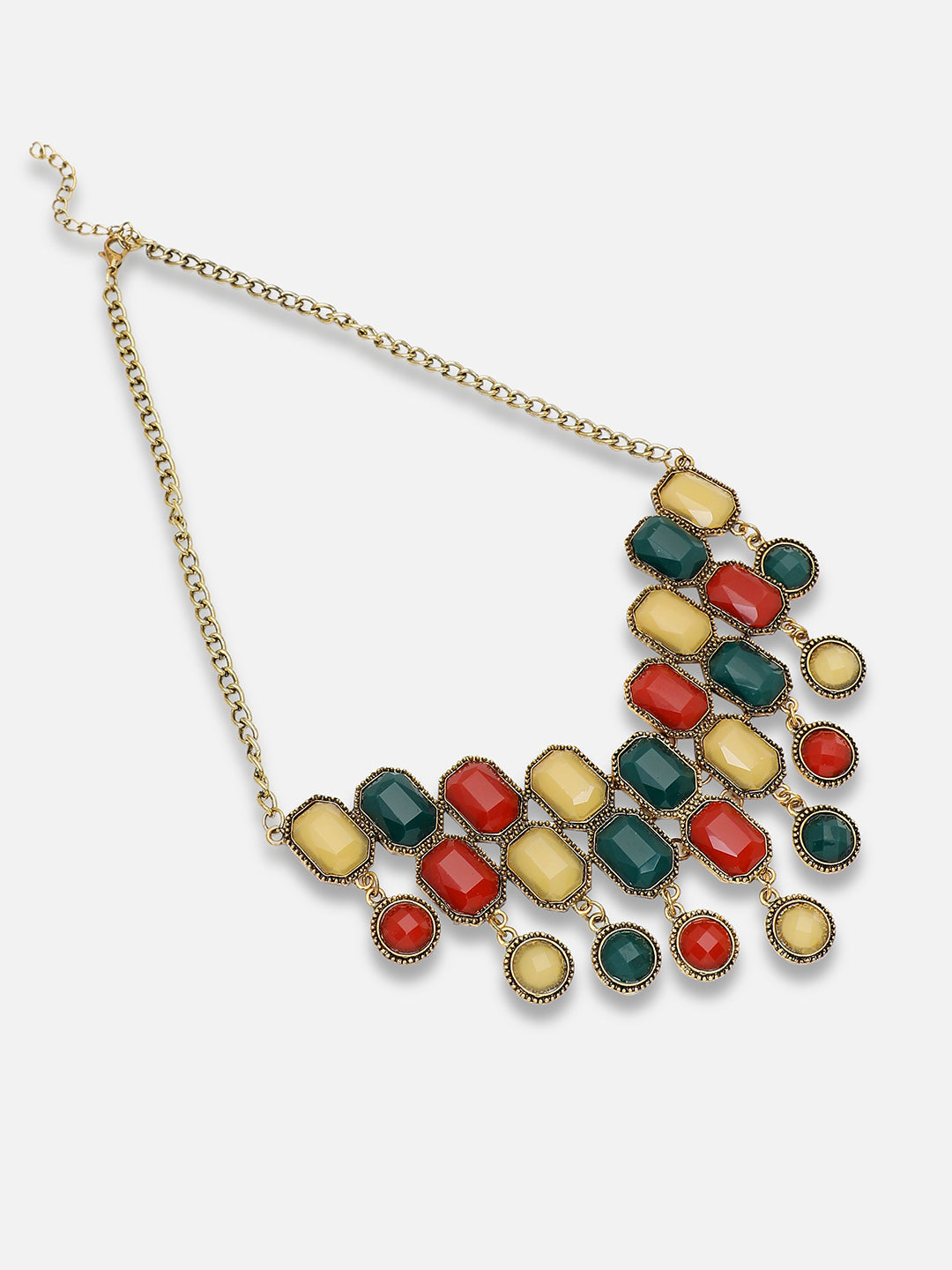 Gold Plated Party Designer Stone Necklace For Women