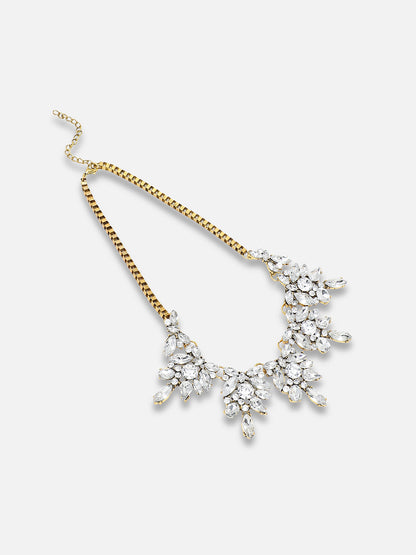 Gold Plated Party Designer Stone Necklace For Women