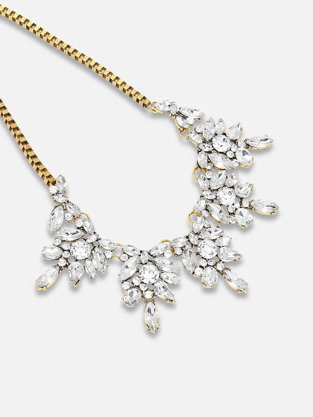 Gold Plated Party Designer Stone Necklace For Women