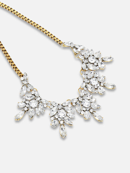Gold Plated Party Designer Stone Necklace For Women