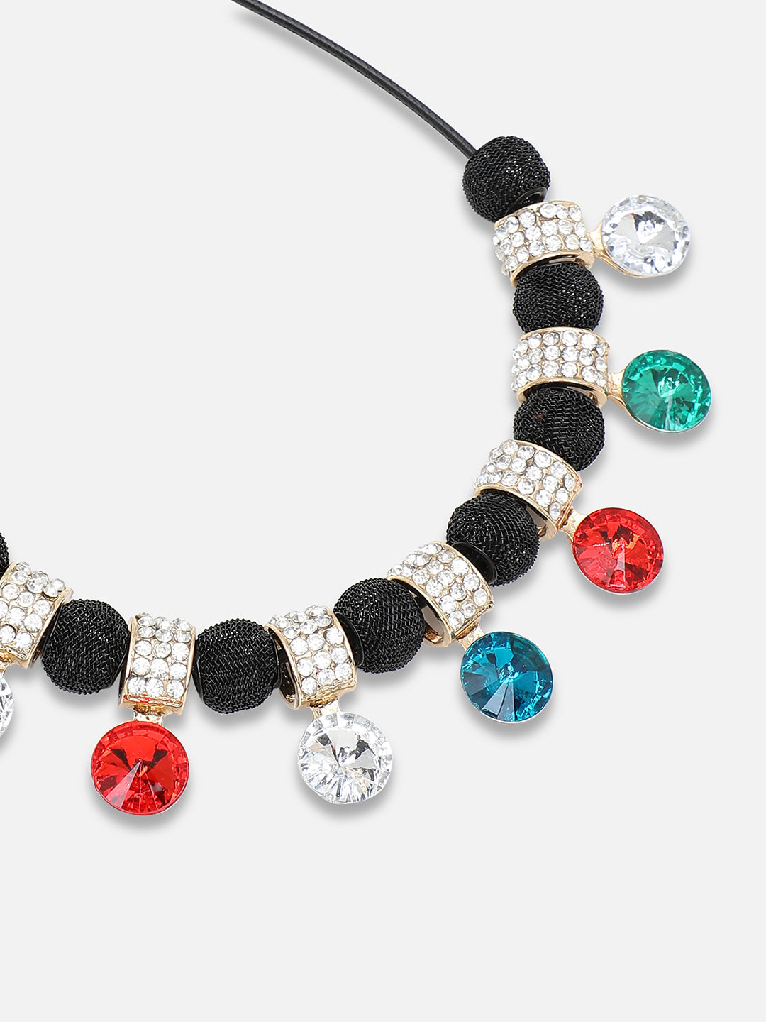 GOLD PLATED PARTY DESIGNER STONE NECKLACE FOR WOMEN