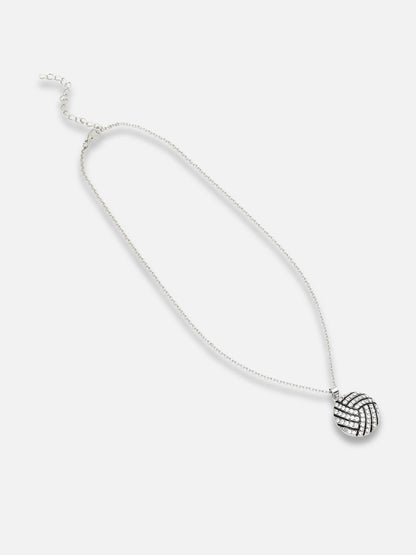 Silver Plated Party Designer Stone Necklace For Women