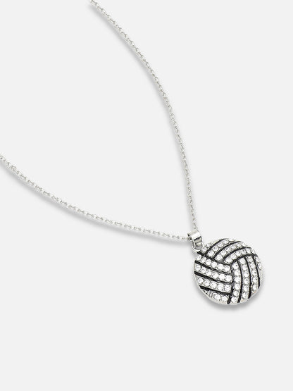 Silver Plated Party Designer Stone Necklace For Women
