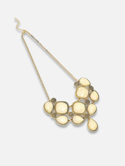 Gold Plated Party Designer Stone Necklace For Women