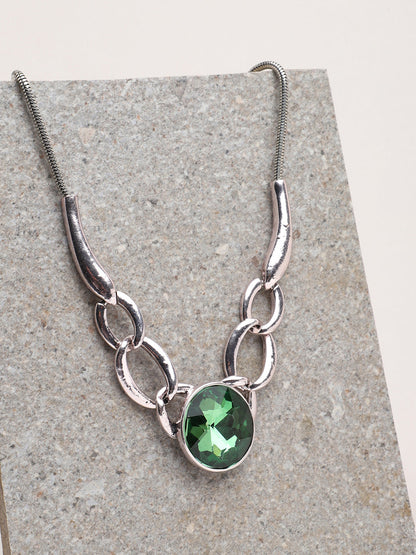 Green Rhinestone Necklace
