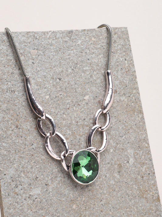 Green Rhinestone Necklace
