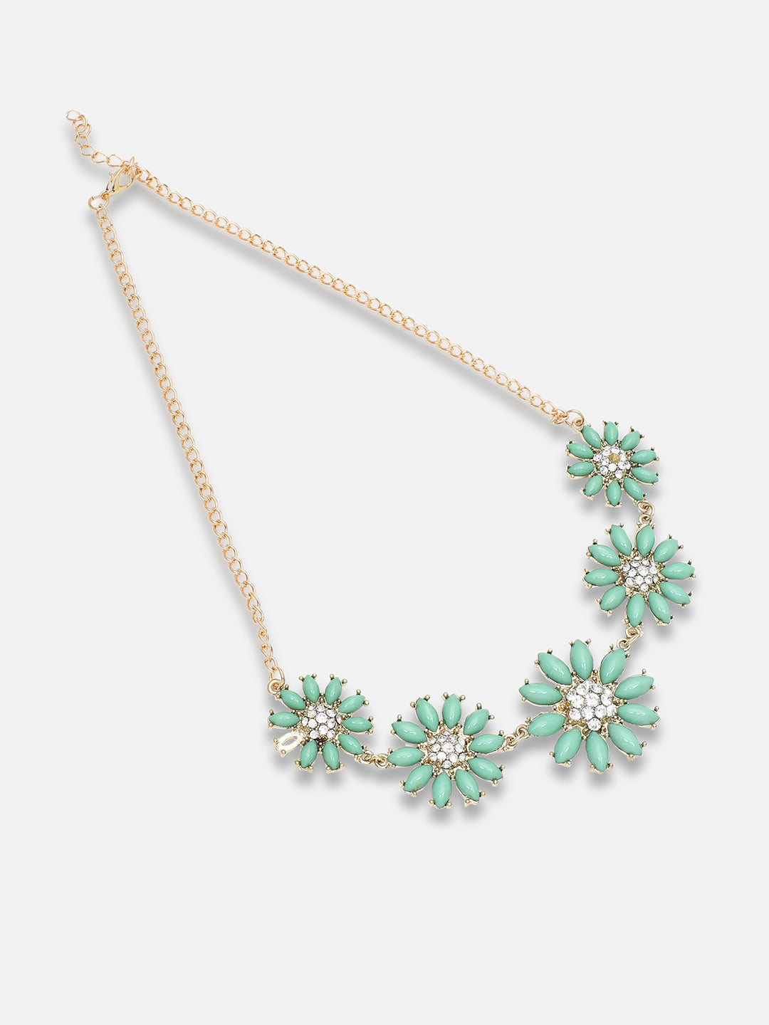 GOLD PLATED PARTY DESIGNER STONE NECKLACE FOR WOMEN