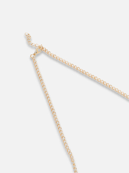 GOLD PLATED PARTY DESIGNER STONE NECKLACE FOR WOMEN