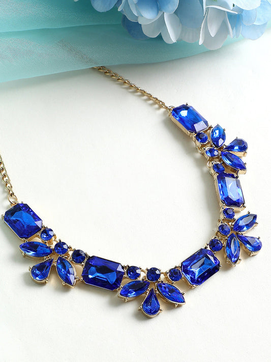 Gold Plated Party Designer Stone Necklace