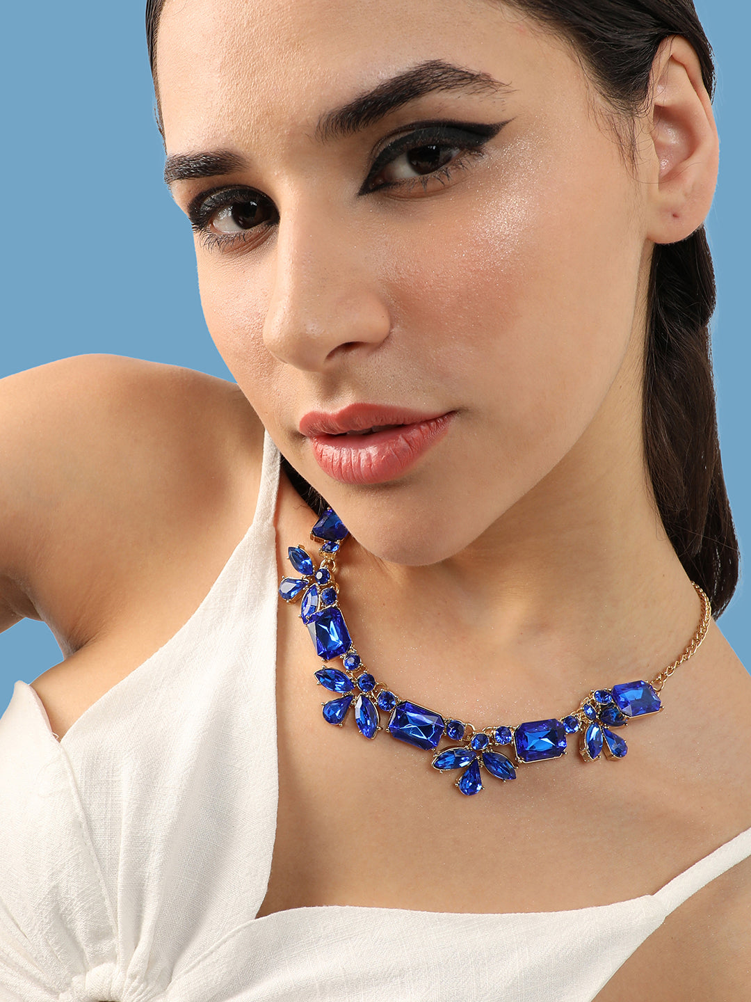Gold Plated Party Designer Stone Necklace