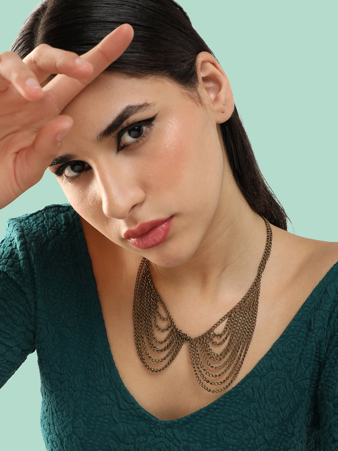 Gold Plated Party Designer Stone Necklace