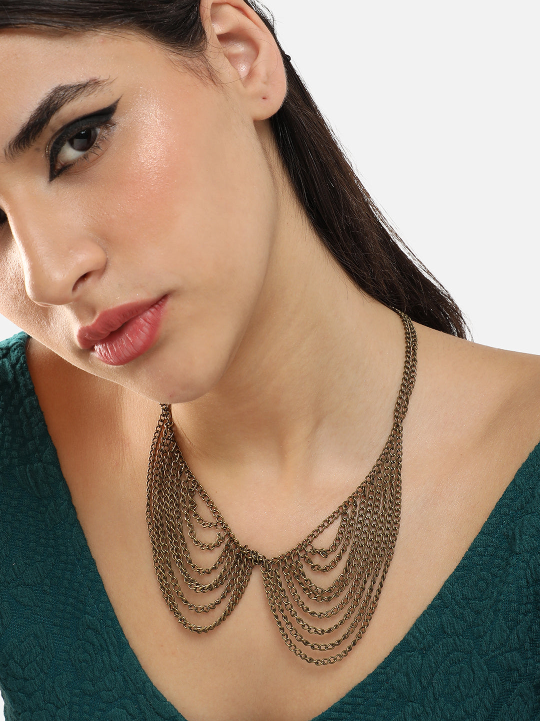 Gold Plated Party Designer Stone Necklace