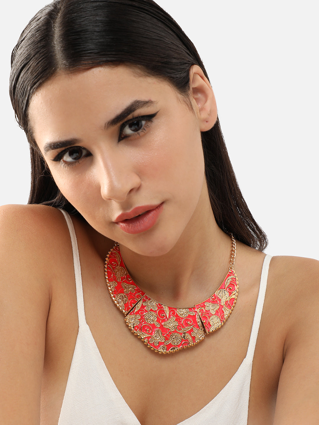 Gold Plated Party Designer Stone Necklace