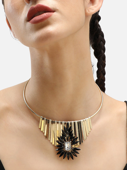 Gold Plated Party Designer Stone Necklace