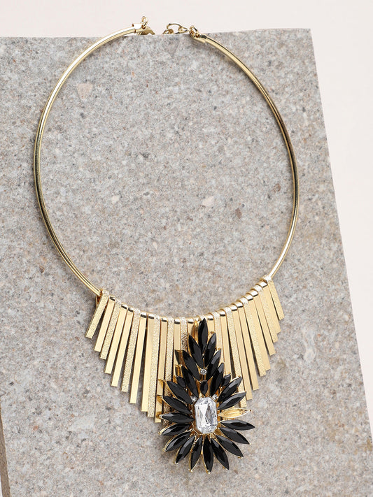 Gold Plated Party Designer Stone Necklace