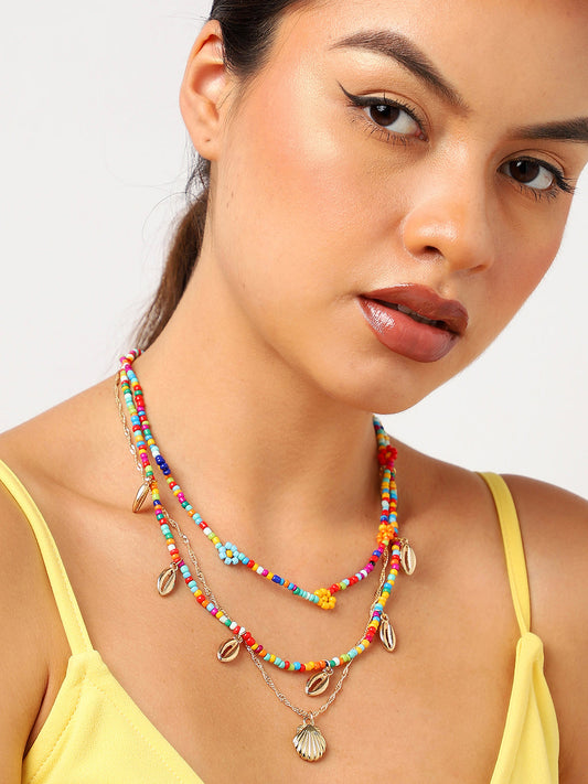 Multi Layered Gold Plated Necklace