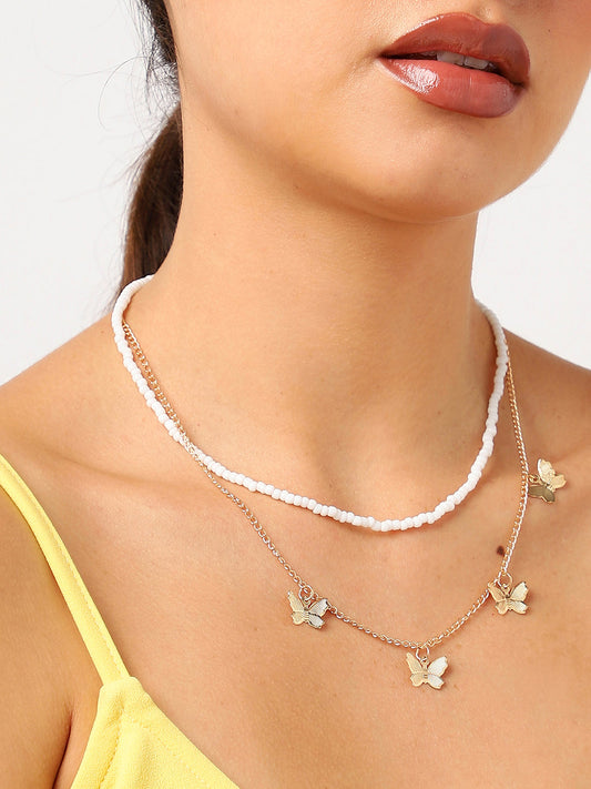 Multi Layered Gold Plated Necklace