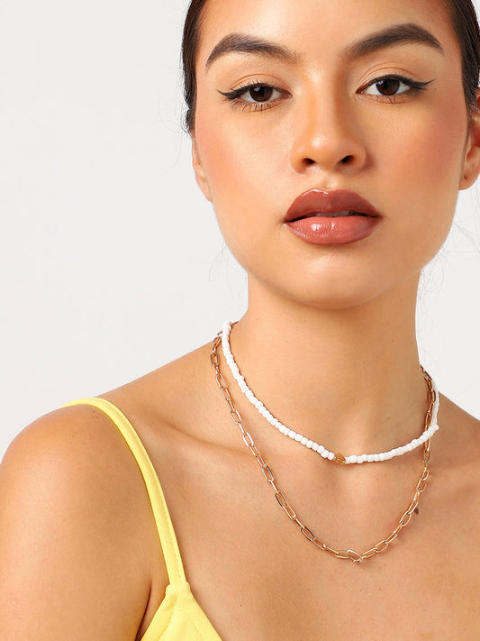 Multi Layered Gold Plated Necklace