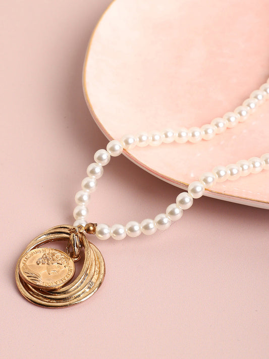 White Pearls Knot Necklace