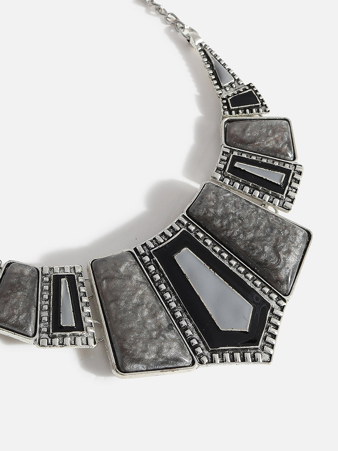 Grey Stones Statement Jewellery Set