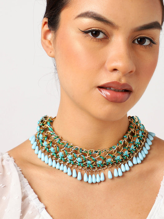 Blue Statement Choker
