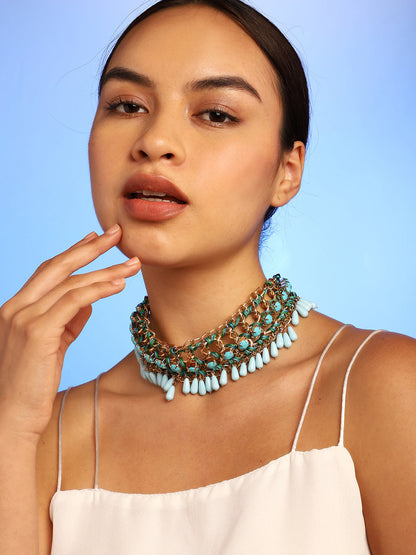 Blue Statement Choker