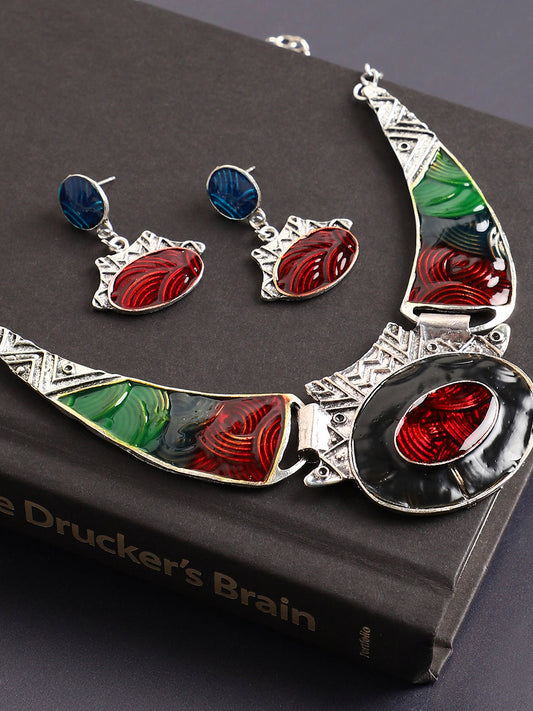 Multi Colour Statement Jewellery Set