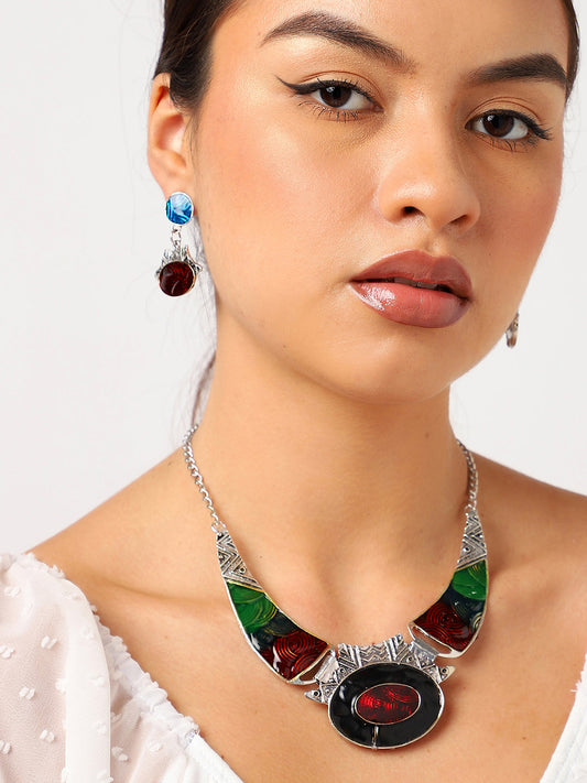 Multi Colour Statement Jewellery Set