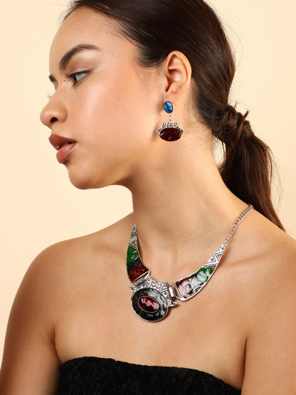 Multi Colour Statement Jewellery Set