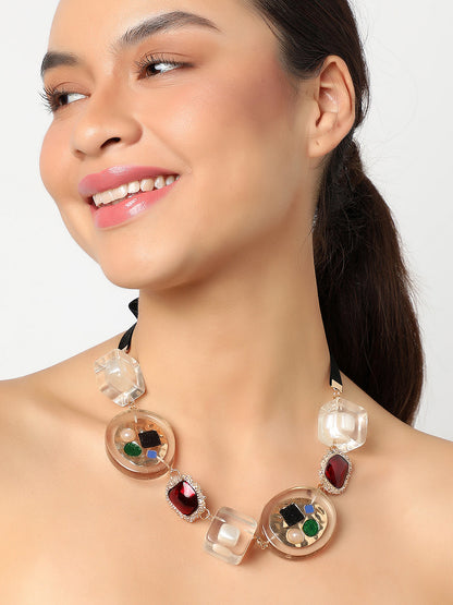 SOHI MULTICOLOUR STATEMENT NECKLACE
