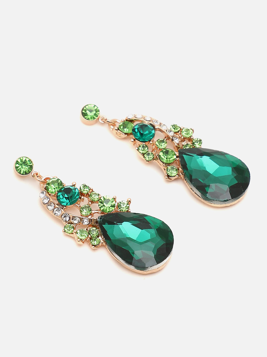 SOHI GREEN STONES JEWELLERY SET
