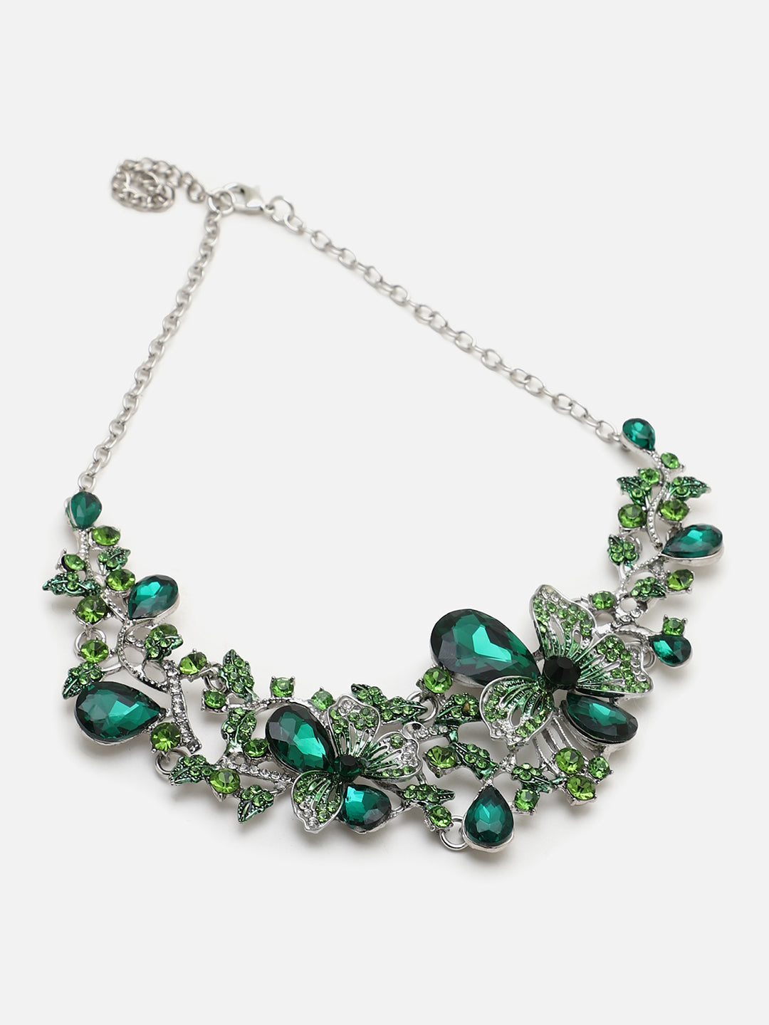 SOHI GREEN STONES JEWELLERY SET