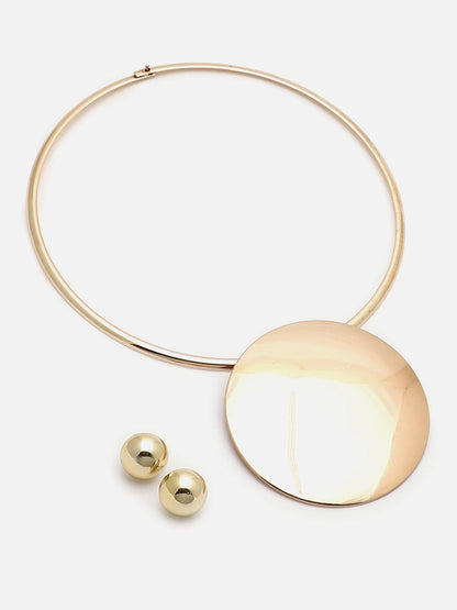 SOHI GOLD PLATED CONTEMPORARY JEWELLERY SET