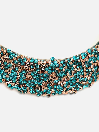 SOHI GREEN STONES JEWELLERY SET