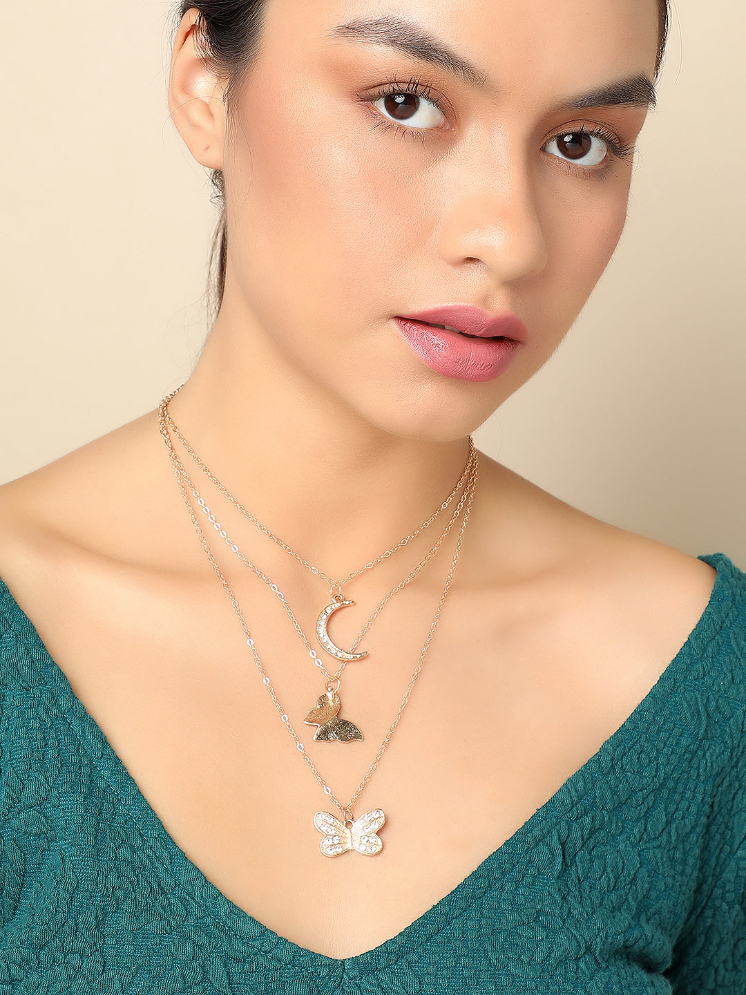SOHI GOLD LAYERED CHAIN