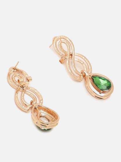 SOHI GREEN STONES JEWELLERY SET